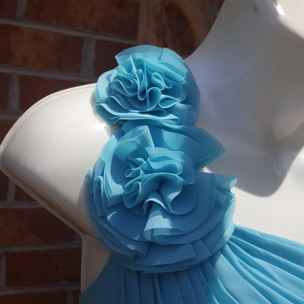 Floral Detailed One Shoulder Chiffon Dress DAVID'S  Spa - Picture 16 of 16